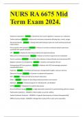 NURS RA 6675 Mid Term Exam 2024.