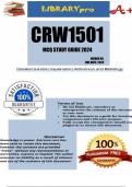 CRW1501 MCQ STUDY GUIDE 2024