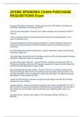 GFEBS SPENDING CHAIN PURCHASE REQUISITIONS Exam