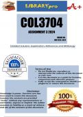 COL3704 Assignment 3 (COMPLETE ANSWERS) 2024