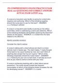 PN COMPREHENSIVE ONLINE PRACTICE EXAM  REAL 100 QUESTIONS AND CORRECT ANSWERS  ACTUAL EXAM LATEST 2024&period;