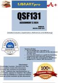 QSF131 Assignment 3 (COMPLETE ANSWERS) 2024