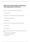 WGU D027 OA Remediation (Michelle's Version)Questions & Answers