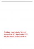 Test Bank - Lewis Medical Surgical Nursing 2024-2025 Questions And 100 % Verified Answers Already Graded A+