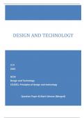OCR 2023 GCSE Design and Technology J310/01: Principles of design and technology Question Paper & Mark Scheme (Merged