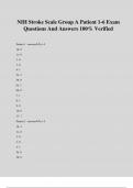 NIH Stroke Scale Group A Patient 1-6 Exam Questions And Answers 100&percnt; Verified