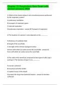 Chapter 22 Respiratory Quiz Exam with correct answers 2024