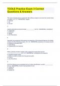 TCOLE Practice Exam 3 Correct Questions & AnswersTCOLE Practice Exam 3 Correct Questions & An