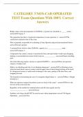 CATEGORY 3 NON-CAB OPERATED TEST Exam Questions With 100&percnt; Correct Answers