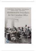 SOLUTION MANUAL FOR ADMINSTRATIVE PROCEDURES FOR THE CANADIAN OFFICE, CANADIAN EDITION 11TH EDITION BY LAURALEE KILGOR 