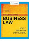 SOLUTION MANUAL FOR INTRODUCTION TO BUSINESS LAW&comma; 7TH EDITION JEFFREY F&period; BEATTYSUSAN S&period; SAMUELSONPATRICIA SANCHEZ ABRIL