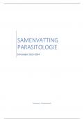 Heel recente én complete samenvatting Parasitologie!!!