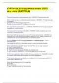 California jurisprudence exam 100&percnt; Accurate &lpar;RATED A&rpar;