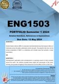 ENG1503 PORTFOLIO MAY JUNE (COMPLETE ANSWERS) Semester 1 2024 - DUE 15 May 2024