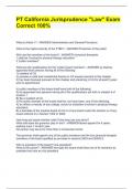 PT California Jurisprudence "Law" Exam  Correct 100&percnt;     What is Article 1&quest; - ANSWER 