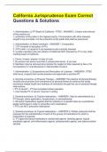 California Jurisprudence Exam Correct Questions & Solutions