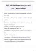 ENG 102 Final Exam Questions with 100&percnt; Correct Answers
