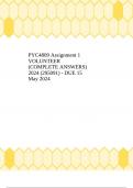 PYC4809 Assignment 1 VOLUNTEER (COMPLETE ANSWERS) 2024 (295091) - DUE 15 May 2024