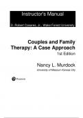 Test Item Instructor's Manual For Couple and Family Therapy A Case Approach, 1st edition by  Nancy LMurdock