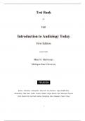 Test Item Test Bank For Introduction to Audiology Today 1st Edition