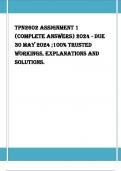 TPN2602 Assignment 1  (COMPLETE ANSWERS) 2024 - DUE  30 May 2024 ;100% TRUSTED  workings, explanations and  solutions. 