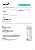 2023 AQA AS BUSINESS 7131&sol;1 Paper 1 Business 1 Question Paper & Mark scheme &lpar;Combined&rpar; June 2023 &lbrack;UPDATED&rsqb;