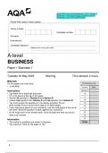 2023 AQA A-level BUSINESS 7132/1 Paper 1 Business 1 Question Paper & Mark scheme (Merged) June 2023 [V