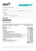 2023 AQA A-level BUSINESS 7132/2 Paper 2 Business 2 Question Paper & Mark scheme June 2023 