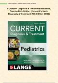 CURRENT Diagnosis & Treatment Pediatrics&comma;  Twenty-Sixth Edition &lpar;Current Pediatric  Diagnosis & Treatment&rpar; 26th Edition &lbrace;2024&rcub;