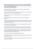 AP Comparative Government and Politics Practice Questions