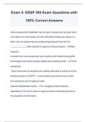 Exam 4- EDSP 300 Exam Questions with 100&percnt; Correct Answers