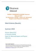      PAPER 2 MARKING SCHEME Pearson Edexcel GCE  In Chemistry (9CH0)  Paper 02: Advanced Organic and Physical Chemistry 