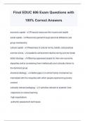 Final EDUC 606 Exam Questions with 100&percnt; Correct Answers