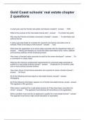 Gold Coast schools&rsquo; real estate chapter 2 questions and answers 2024
