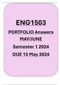ENG1503 PORTFOLIO ANSWERS DUE 15 MAY 2024