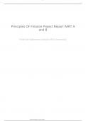 principles of finance project report part a and b.