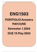 ENG1503 SEMESTER 1 PORTFOLIO 15 MAY 2024