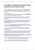 Fire Officer 3 Heraty Exam With Correct Questions And Answers 2024