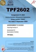 TPF2602 Assignment 51 (COMPLETE ANSWERS) 2024 (758467) - DUE 2 September 2024 