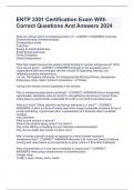 ENTP 3301 Certification Exam With Correct Questions And Answers 2024