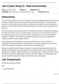 UBC EOSC 326  LAB 4 REEF COMMUNITIES (Case Study 2) UNIVERSITY OF COLUMBIA