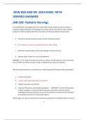 NEW BSN AND RN 2024 EXAM WITH  VERIFIED ANSWERS  [NR-328: Pediatric Nursing]