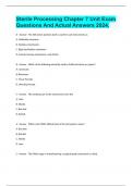 Sterile Processing Chapter 7 Unit Exam Questions And Actual Answers 2024.