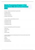 Sterile Processing Chapter 4 Test Questions With All Correct Answers 2024.