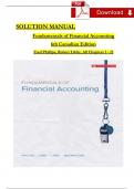 Phillips, Fundamentals of Financial Accounting, 6th Canadian Edition SOLUTION MANUAL, All Chapters 1 - 13, Complete Newest Version