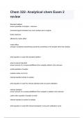 Chem 322- Analytical chem Exam 2 review