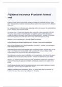 Alabama Insurance Producer license test-solved