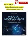 Meredith, Project Management in Practice, 7th Edition TEST BANK, All Chapters 1 - 8, Complete Newest Version 