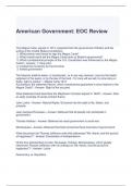 American Government EOC Review 2024 Exam
