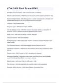 COM 2400 Final Exam- WMU with complete solution &period;